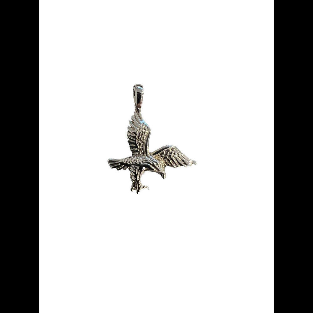 Vintage Stamped Silver Eagle Pendant Charm